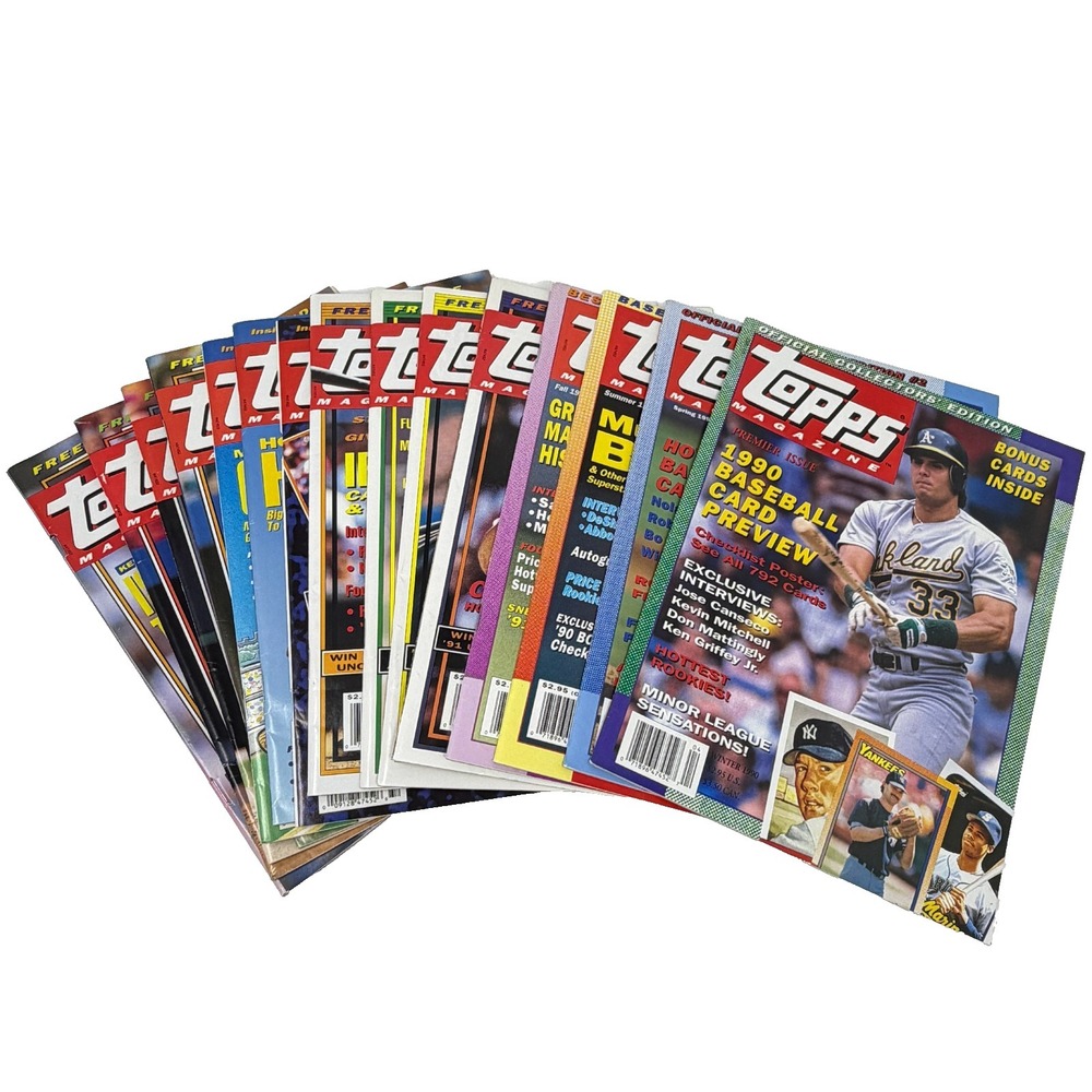 Topps Magazine Baseball Cards Full Run 16 Issues Cards Intact